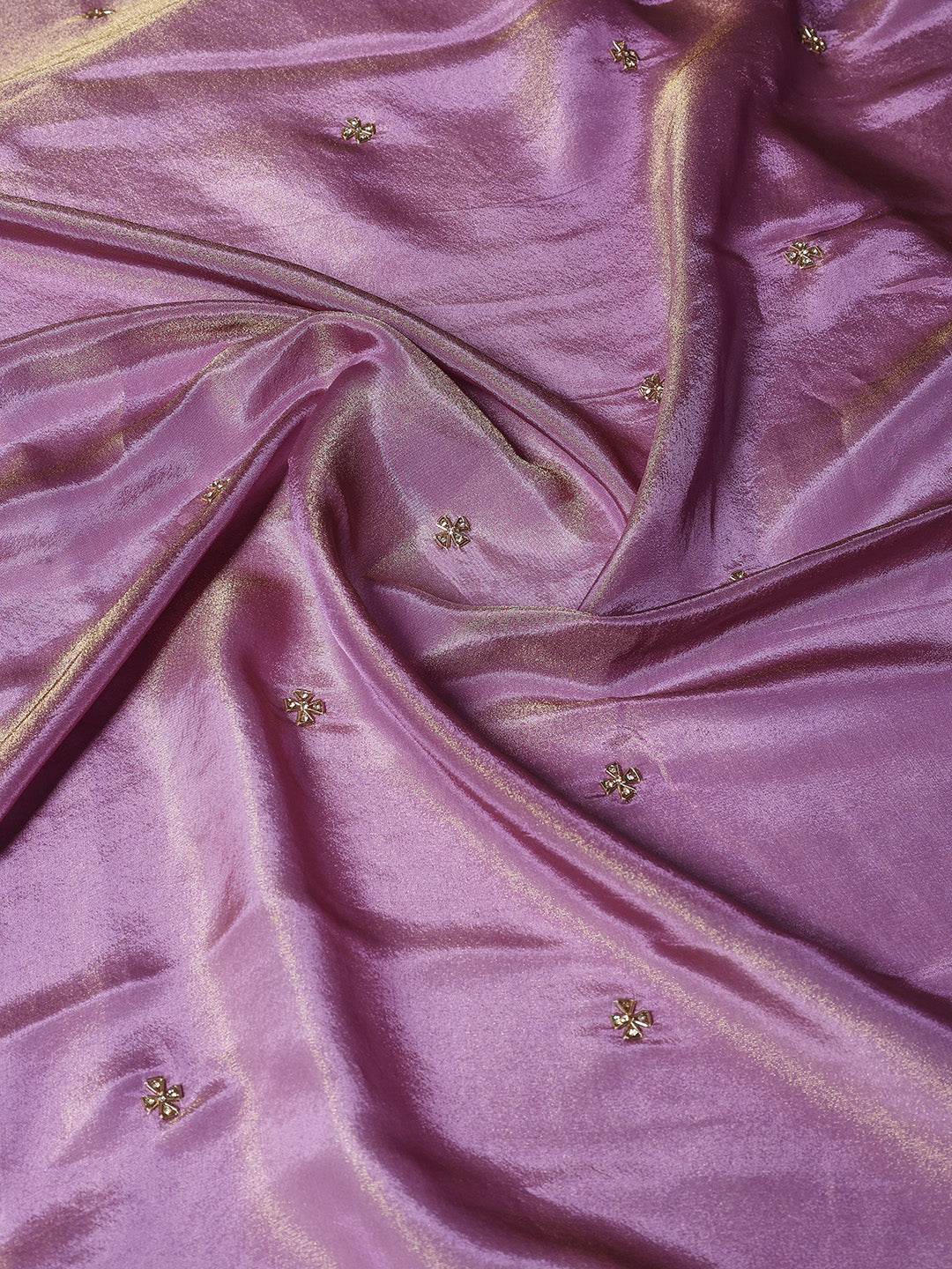 Stone Embroidery Tissue Saree
