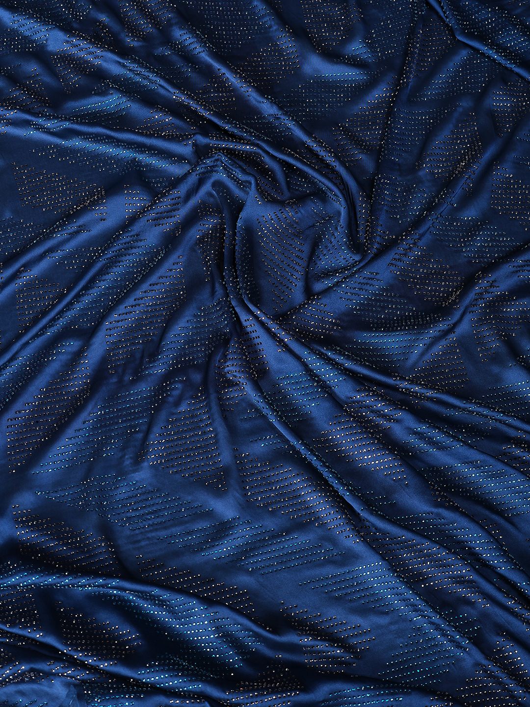 Embroidered Satin Saree