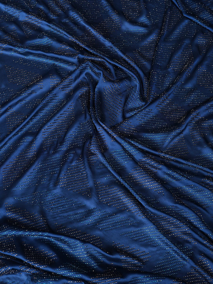 Embroidered Satin Saree