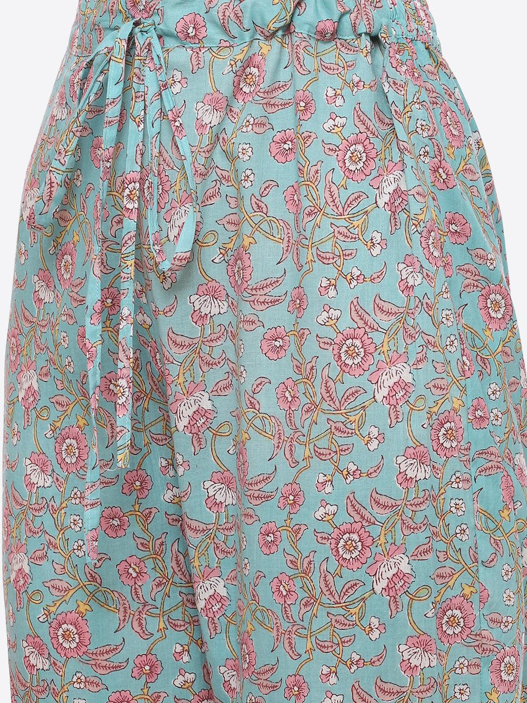 Floral Printed Cotton Kurta With Pant