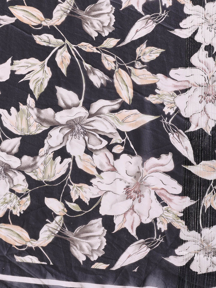 Floral Printed Georgette Saree