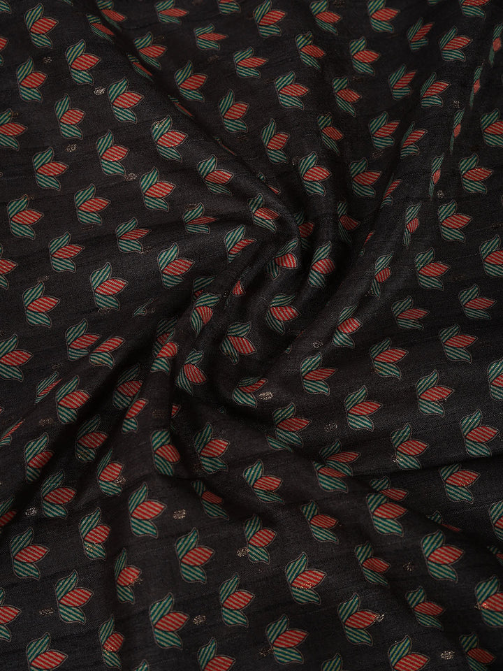 Printed Tussar Silk Saree