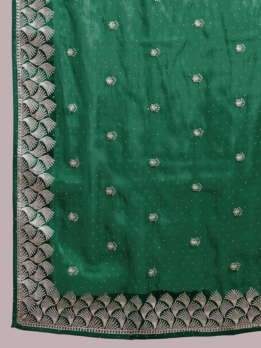 Embroidered Linen Blend Saree