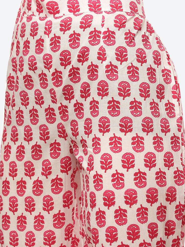 Cotton Printed Kurti with Pant and Dupatta