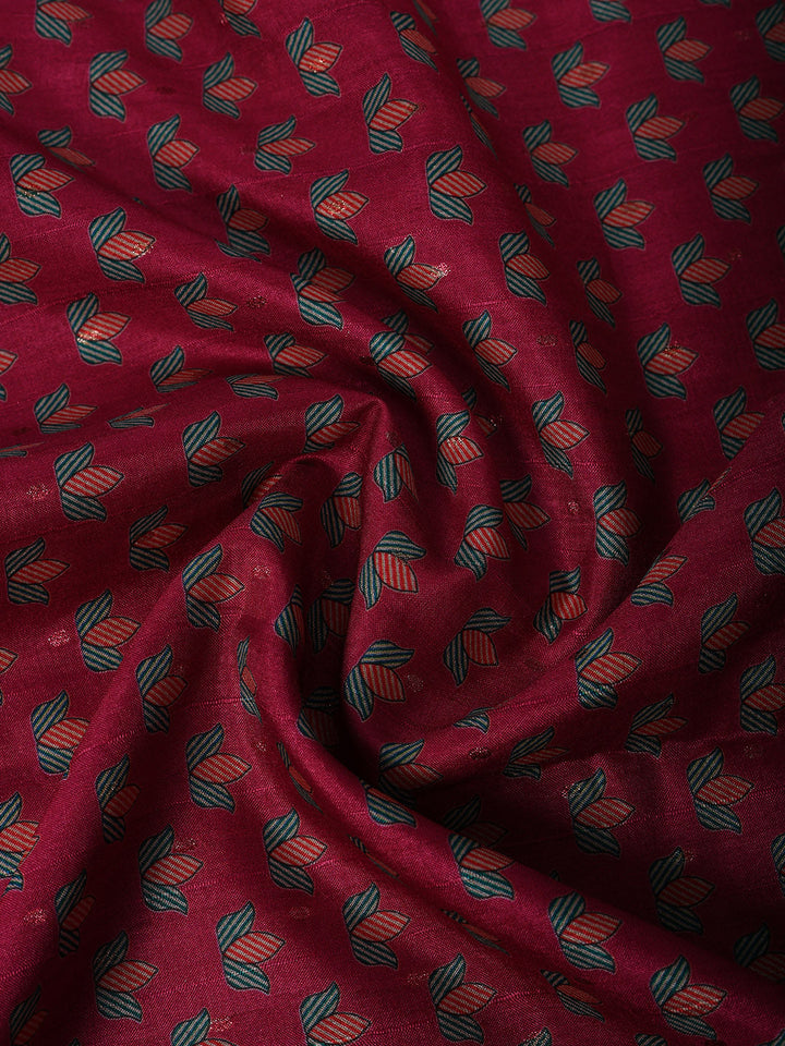 Printed Tussar Silk Saree