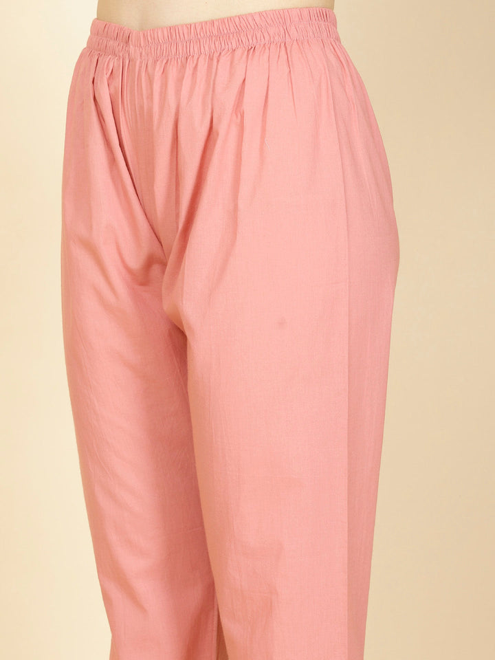 Abstract Printed Chanderi Kurta With Pants &amp; Dupatta
