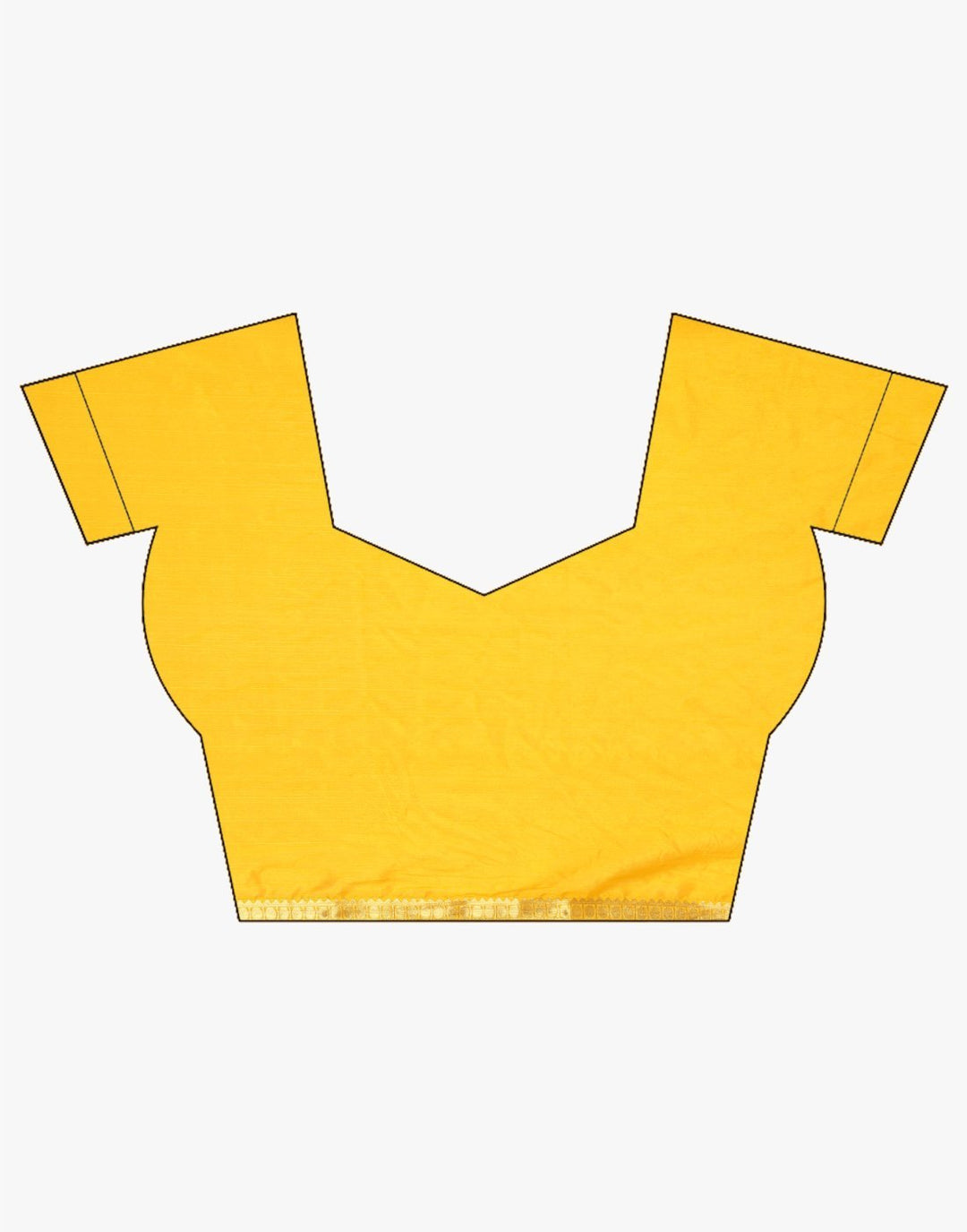 MBZ Meena Bazaar-Yellow Art Crepe Saree