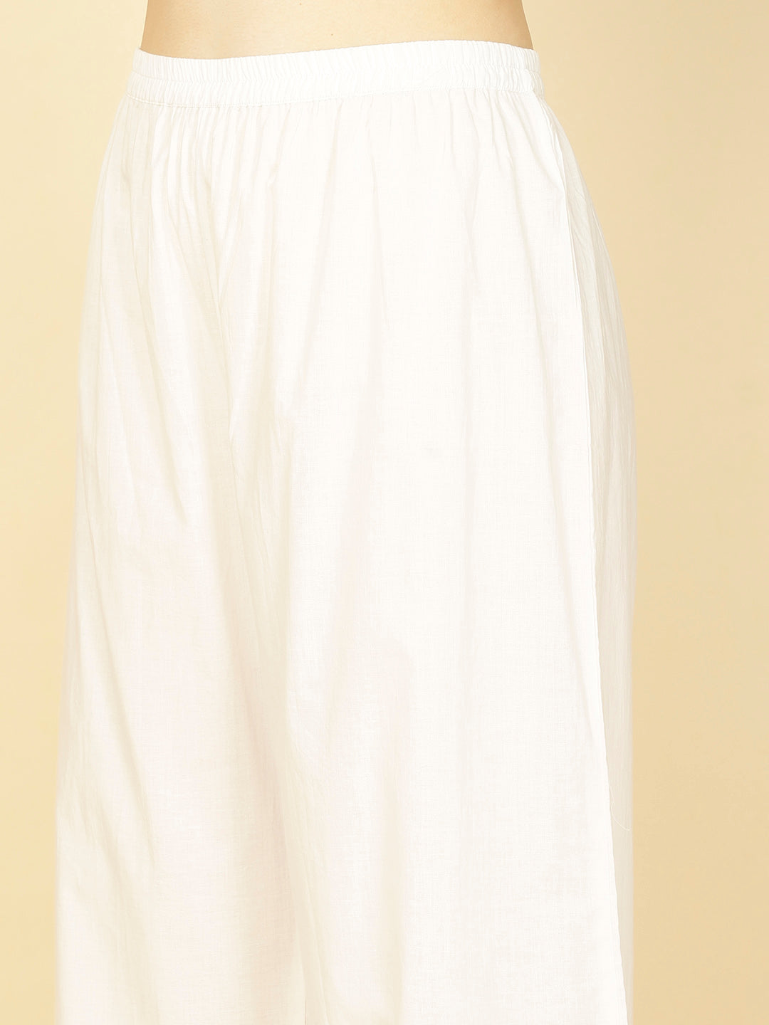 Thread Embroidery Cotton Kurta With Pants
