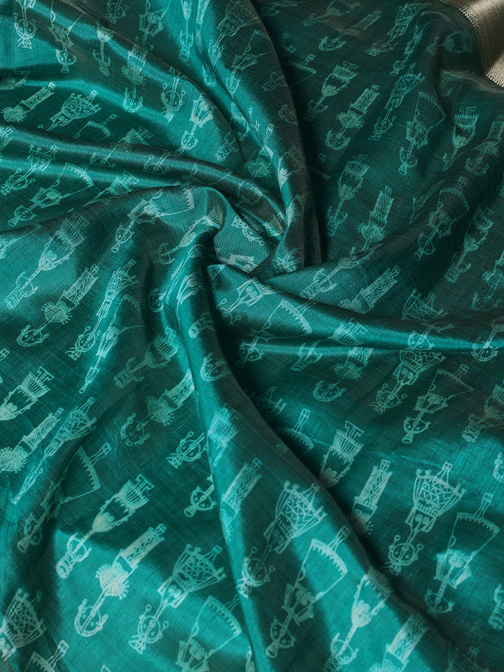 Digital Printed Art Silk Saree