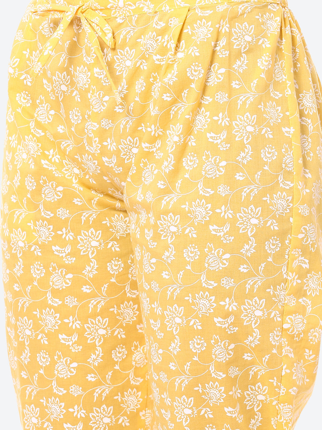 Sequin Work Printed Cotton Kurta With Pant
