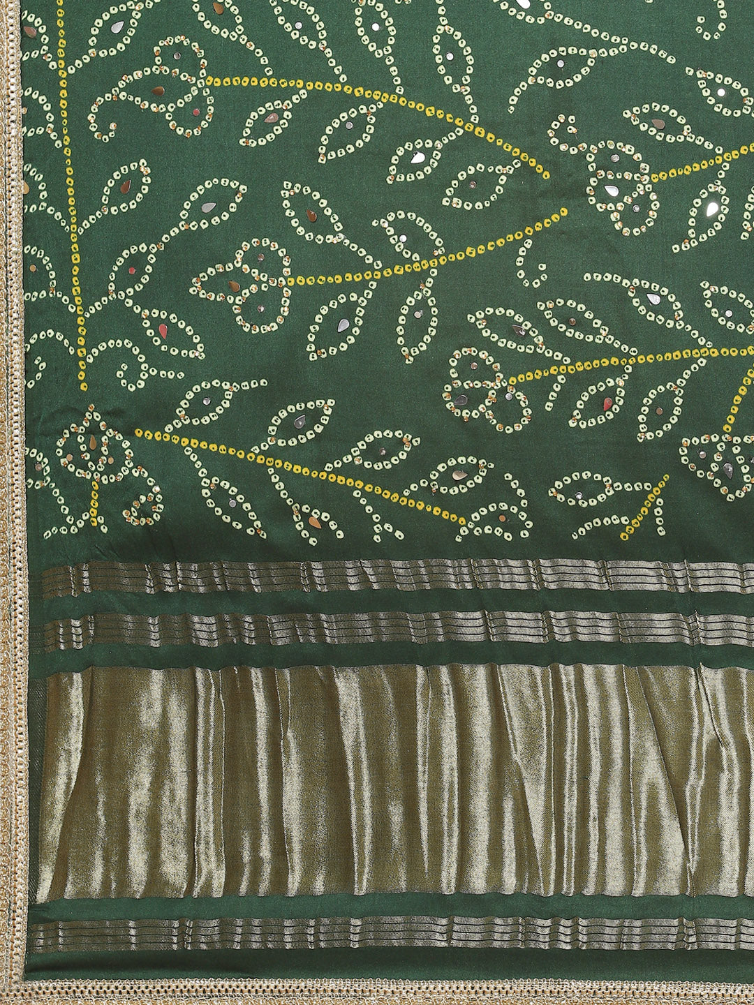 Zari Booti Neck Zari Embroidered Handloom Kurta With Palazzo &amp; Dupatta
