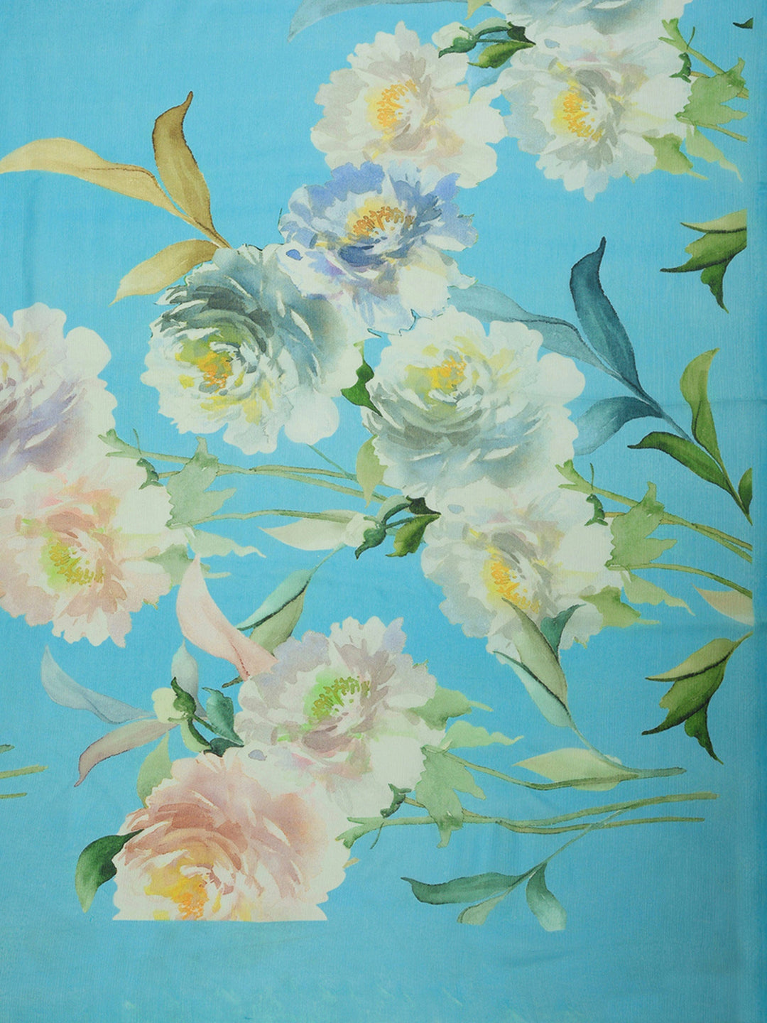 Digital Print Chiffon Saree