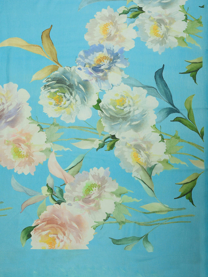 Digital Print Chiffon Saree
