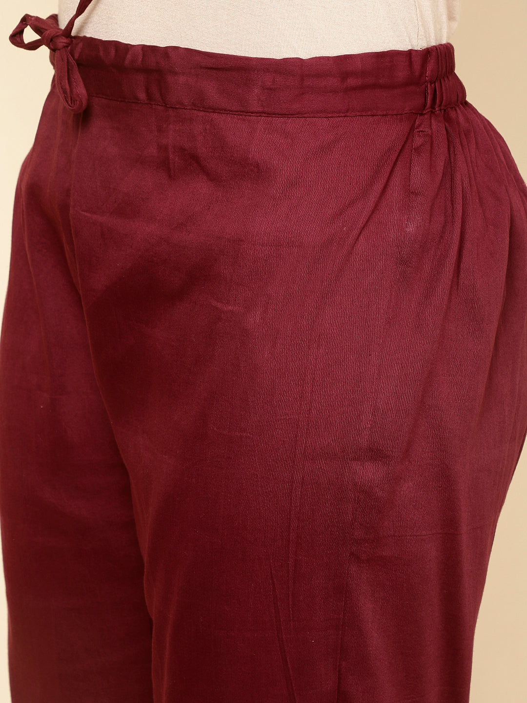Embroidered Cotton Kurta With Pants & Dupatta