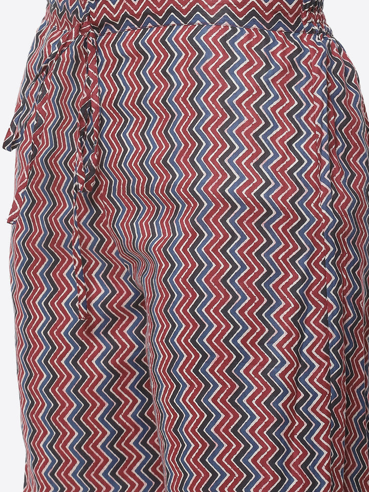 Booti Sequence Cotton Kurti With Afghani Pant