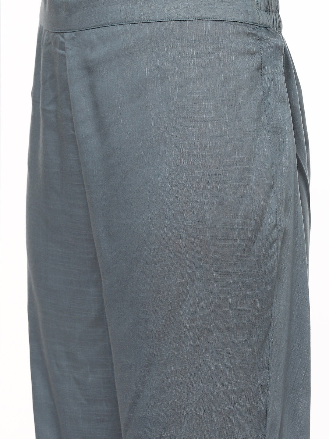 Resham Neck Embroidered Cotton Kurta With Pant