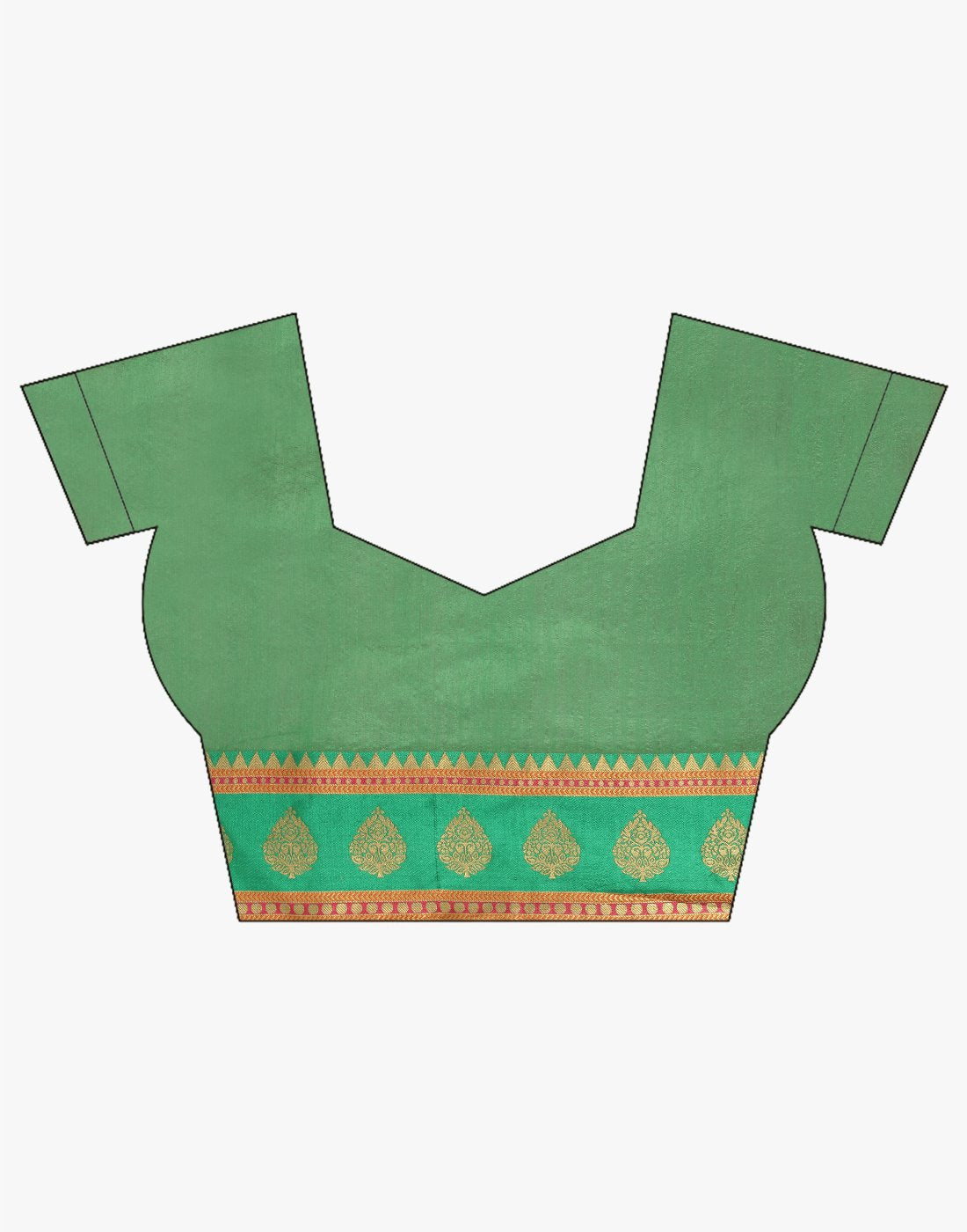 MBZ Meena Bazaar-Peach Art Handloom Saree