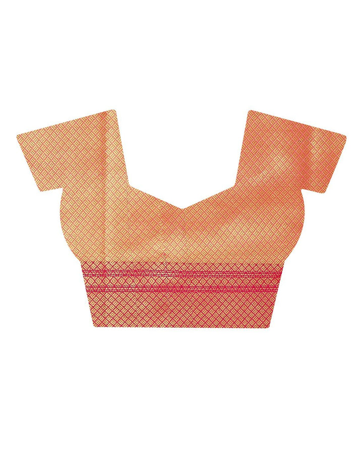 MBZ Meena Bazaar-Mustard Cotton Woven Saree
