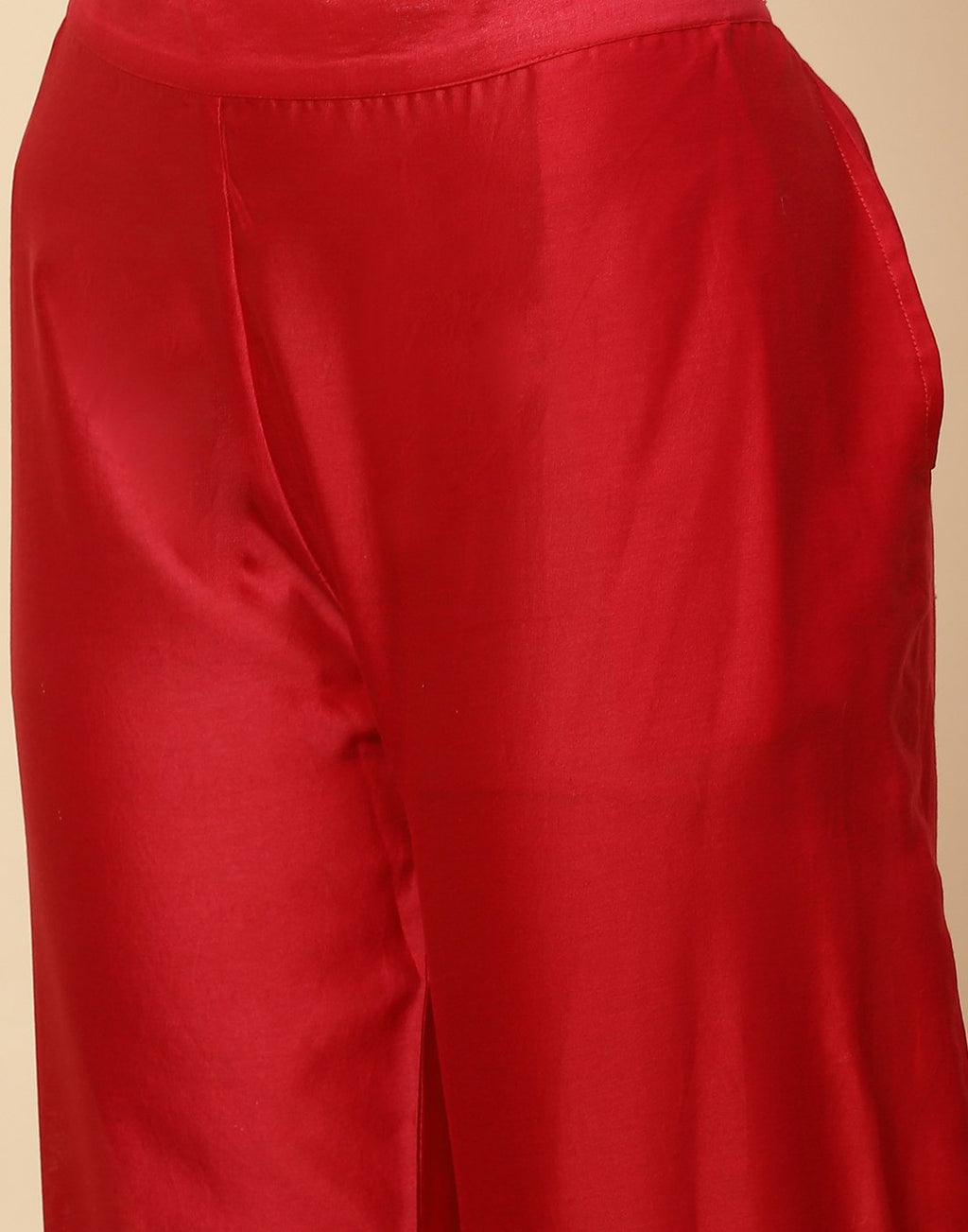 Embroidered Chanderi Kurti With Pant