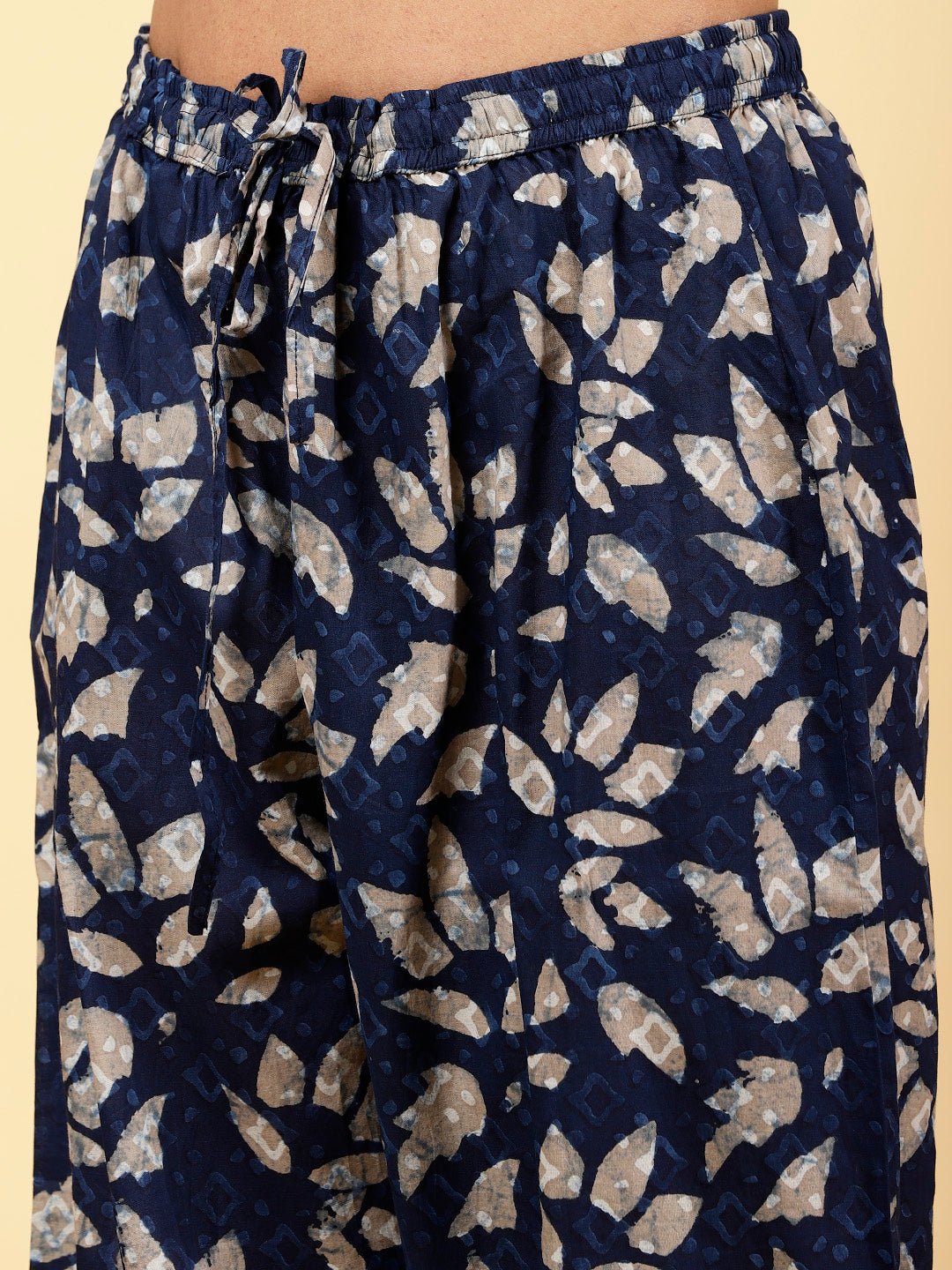 Printed Cotton Kurta With Pants