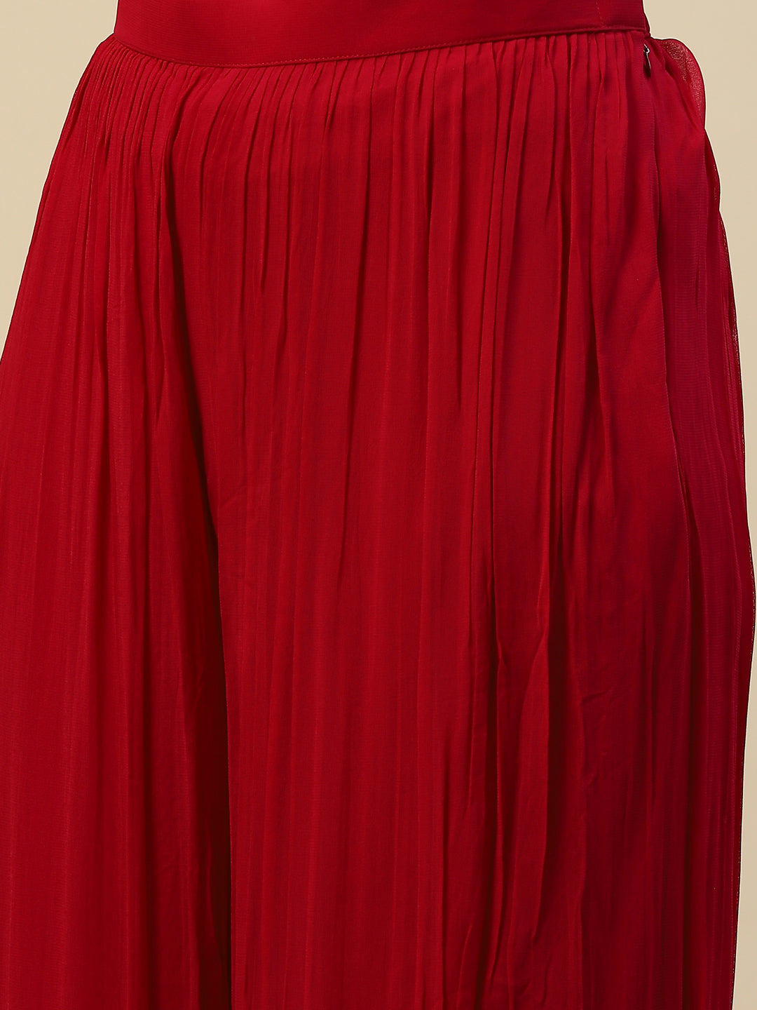 Embroidered Georgette Kurta With Palazzo & Dupatta