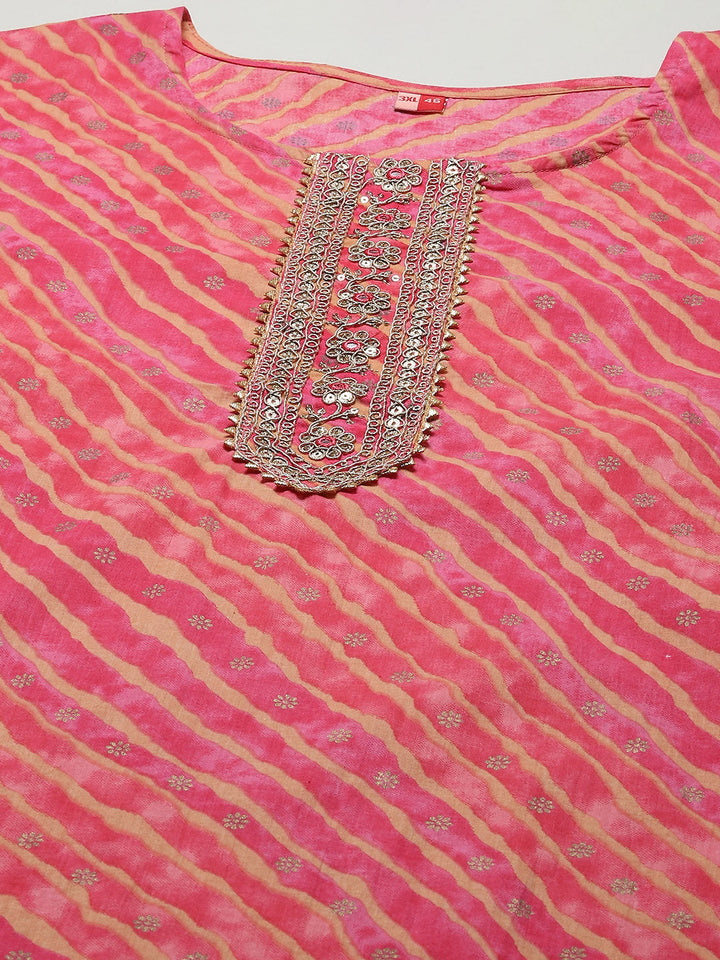 Leheriya Printed Cotton Kurta
