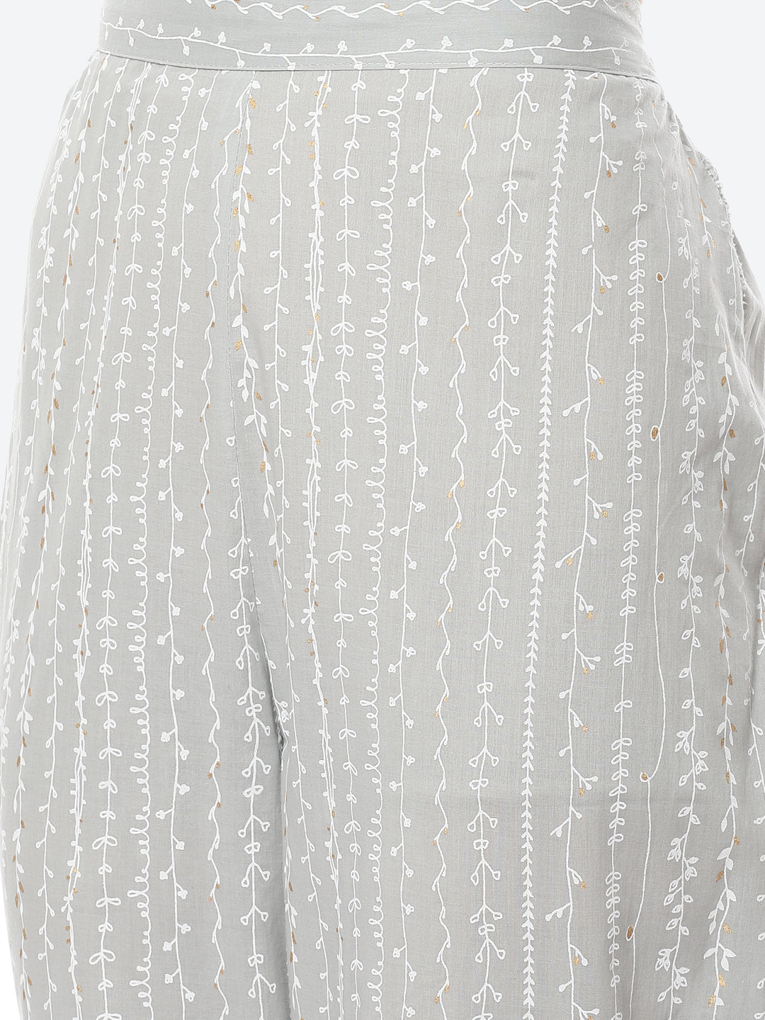 Resham Mirror Printed Cotton Kurta With Pant
