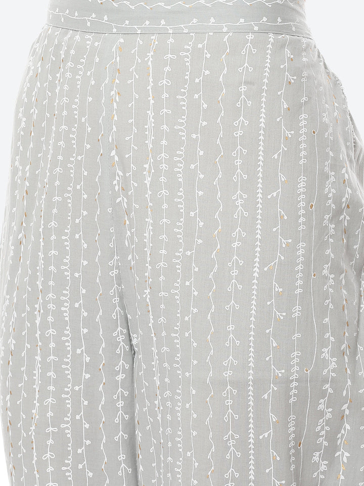 Resham Mirror Printed Cotton Kurta With Pant