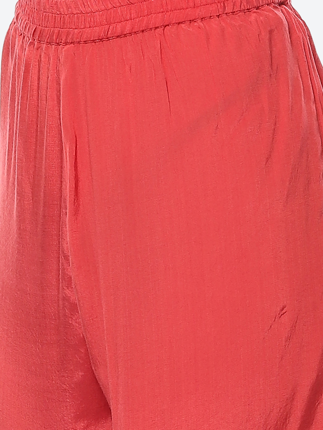 Mirror Neck Embroidered Printed Muslin Kurta With Palazzo