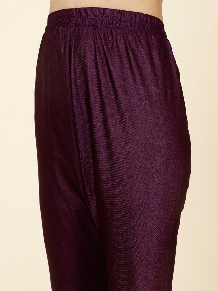 Zari Booti Embroidered Georgette Kurta With Churidar &amp; Dupatta