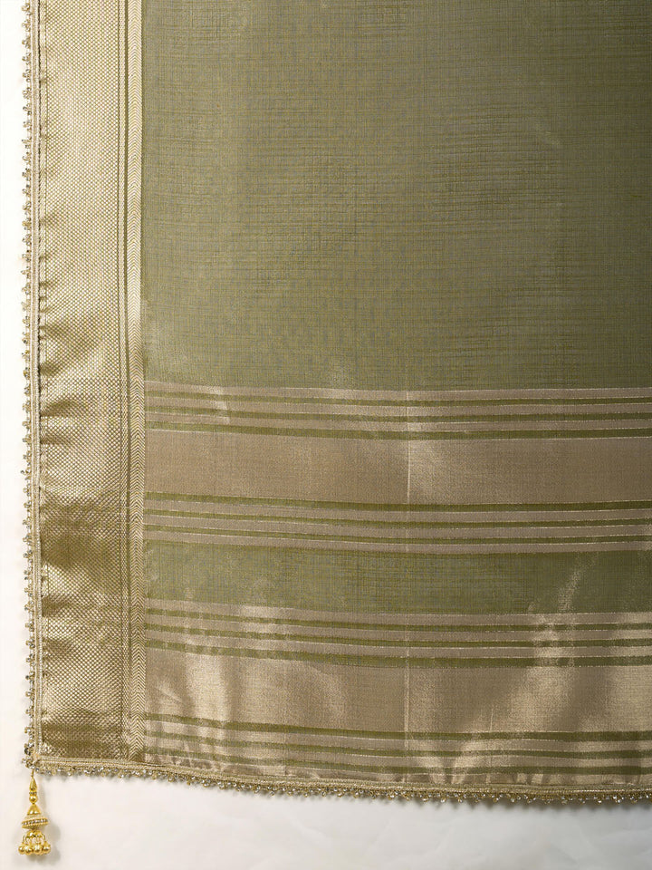 Gota Embroidered Art Silk Woven Saree