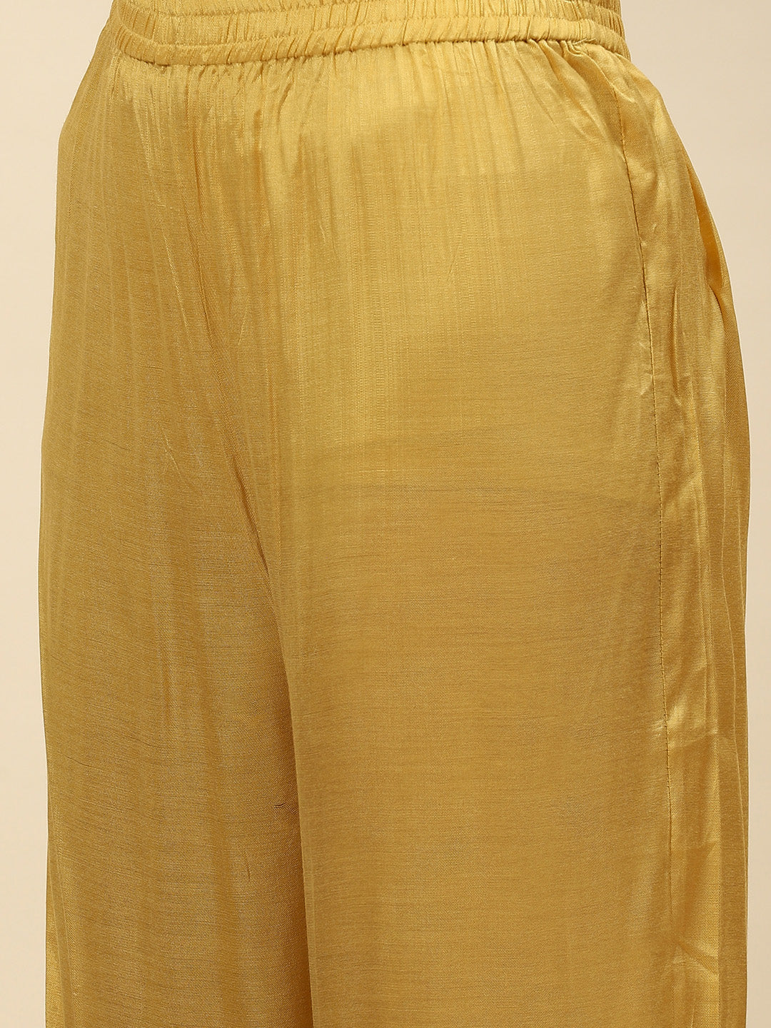 Neck Patti &amp; Floral Printed Muslin Kurta With Pants
