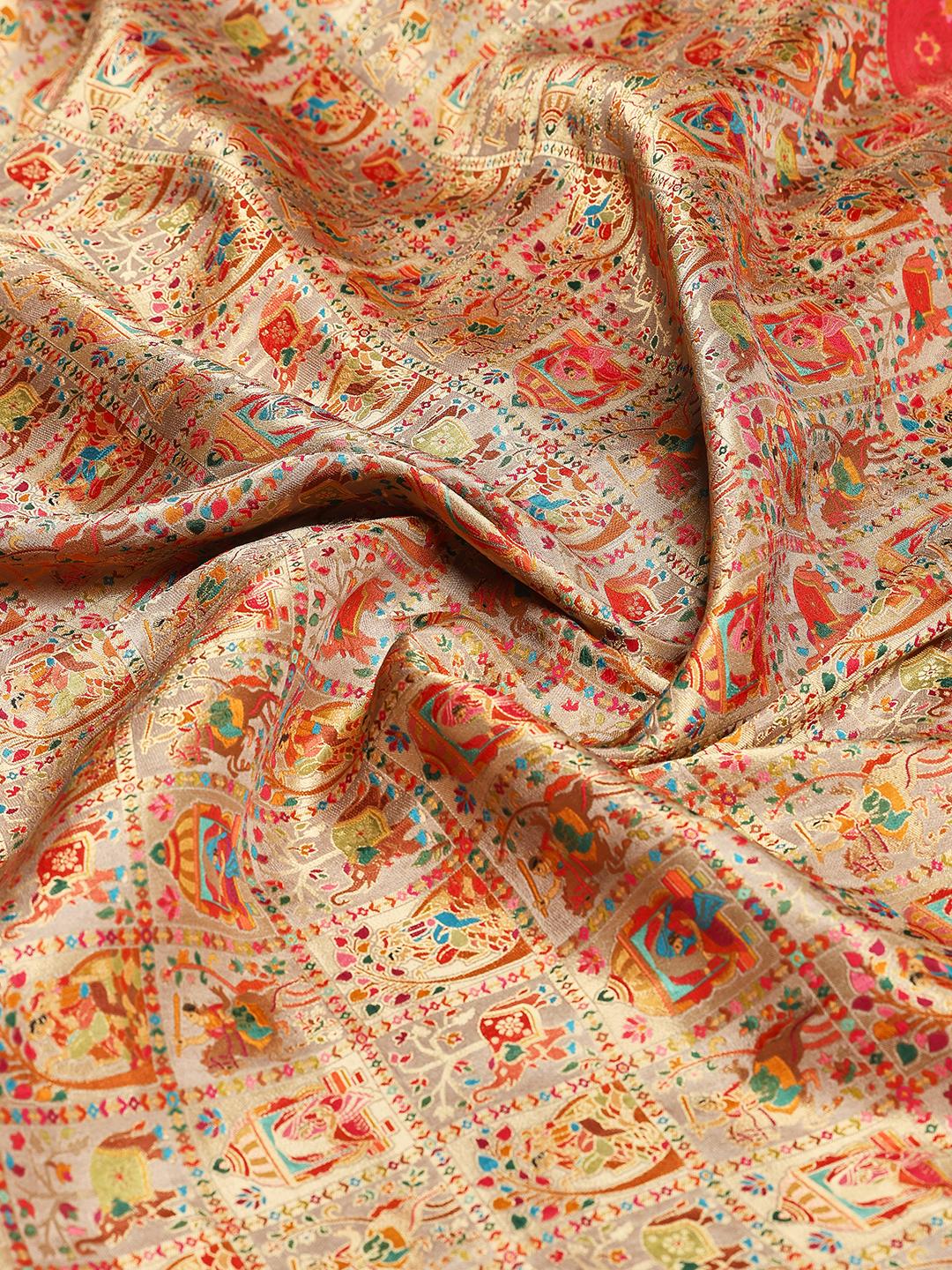 Woven Design Satin Saree