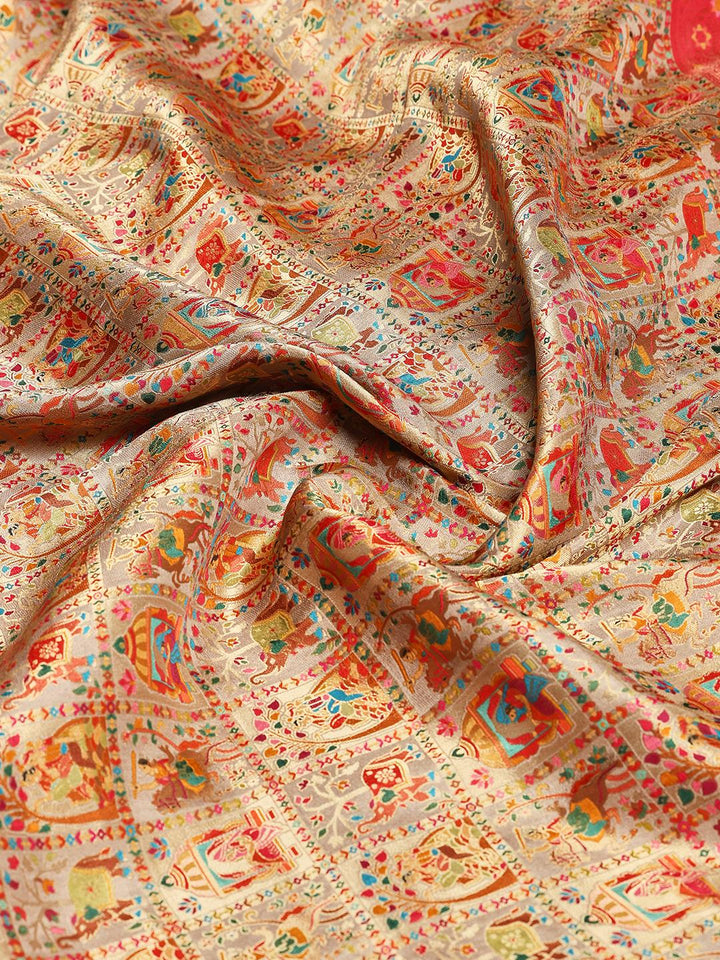 Woven Design Satin Saree