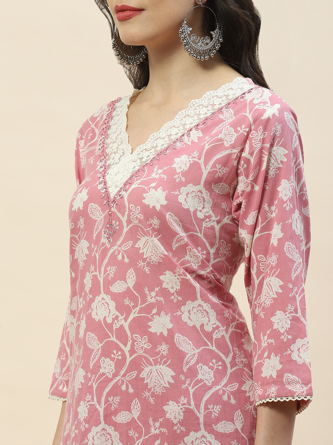 Printed Muslin Kurta With Pants