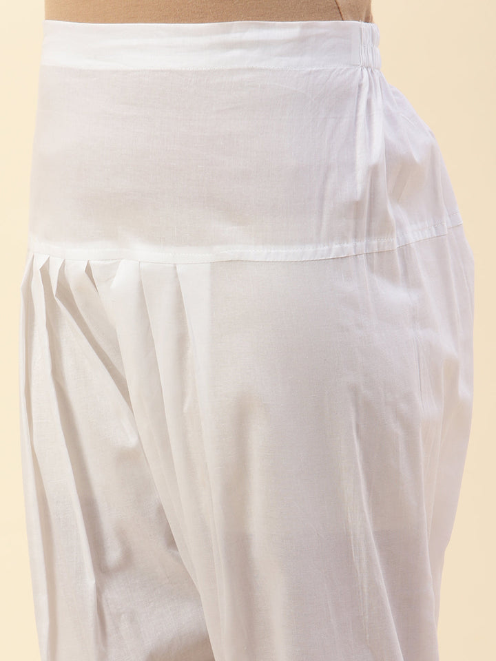 Floral Printed Cotton Kurta With Pants