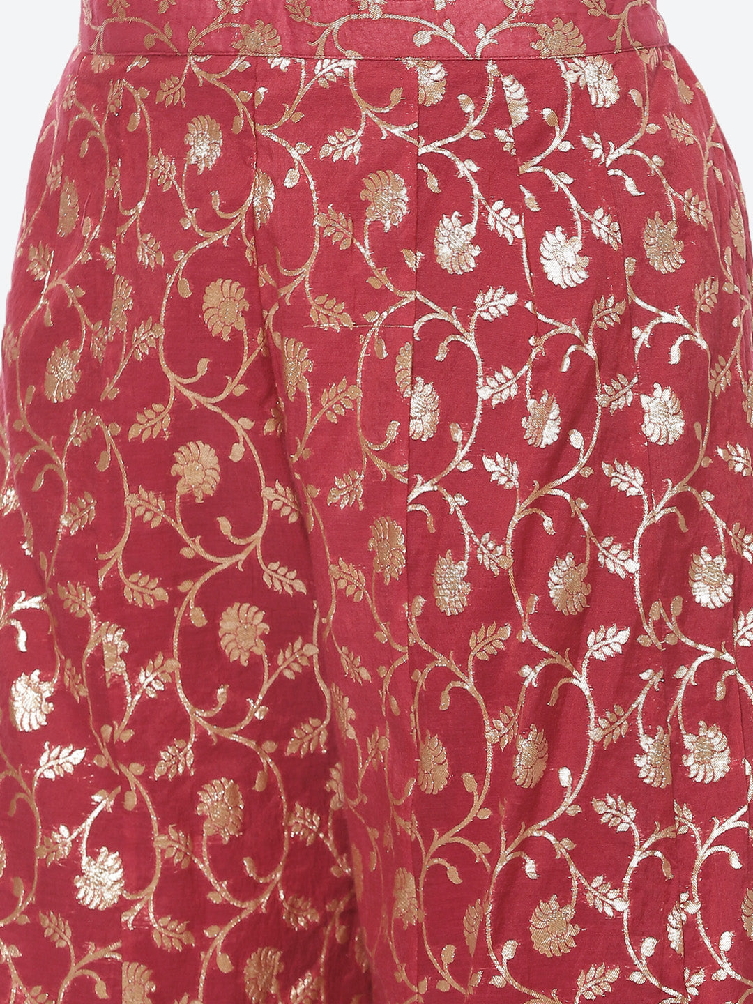 Zari Booti Embroidered Cotton Chanderi Stitched Salwar Kameez With Chiffon Dupatta
