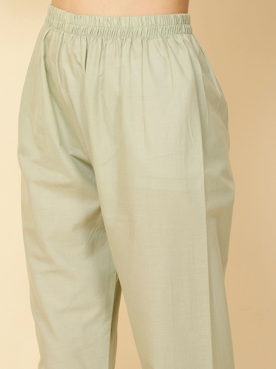 Printed Cotton Straight Kurta With Pants
