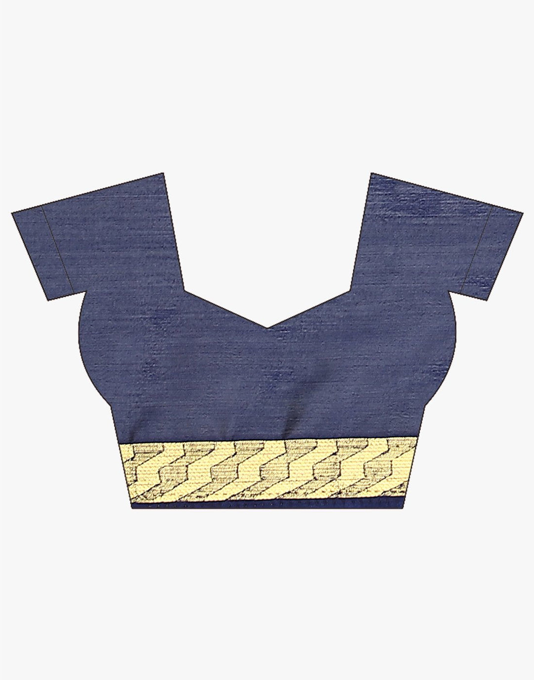 Navy Blue Art Crepe Saree
