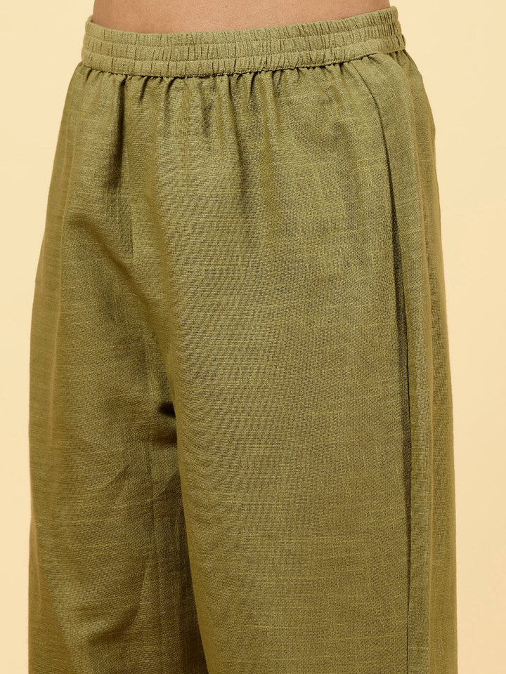 Printed Cotton Kurta With Pants