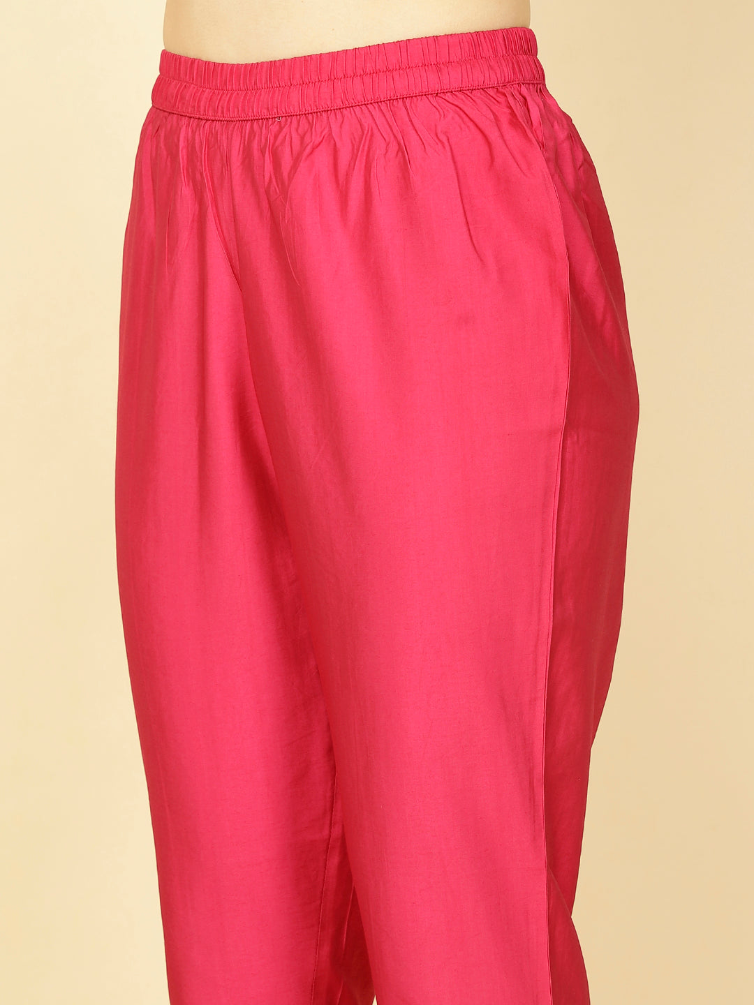 Abstract Printed Handloom Kurta With Pants &amp; Dupatta