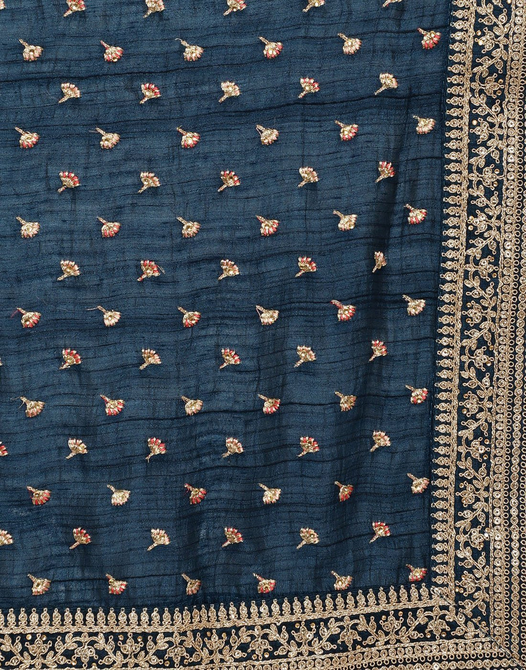 Dupi Silk Saree With Swaroski
