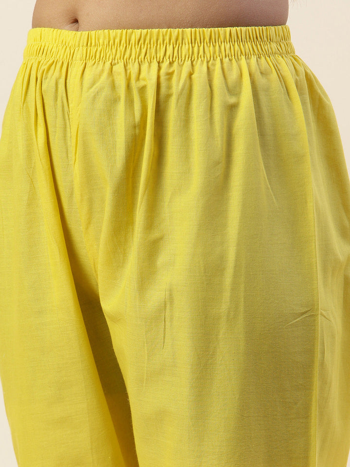 Printed Cotton Kurta With Pants