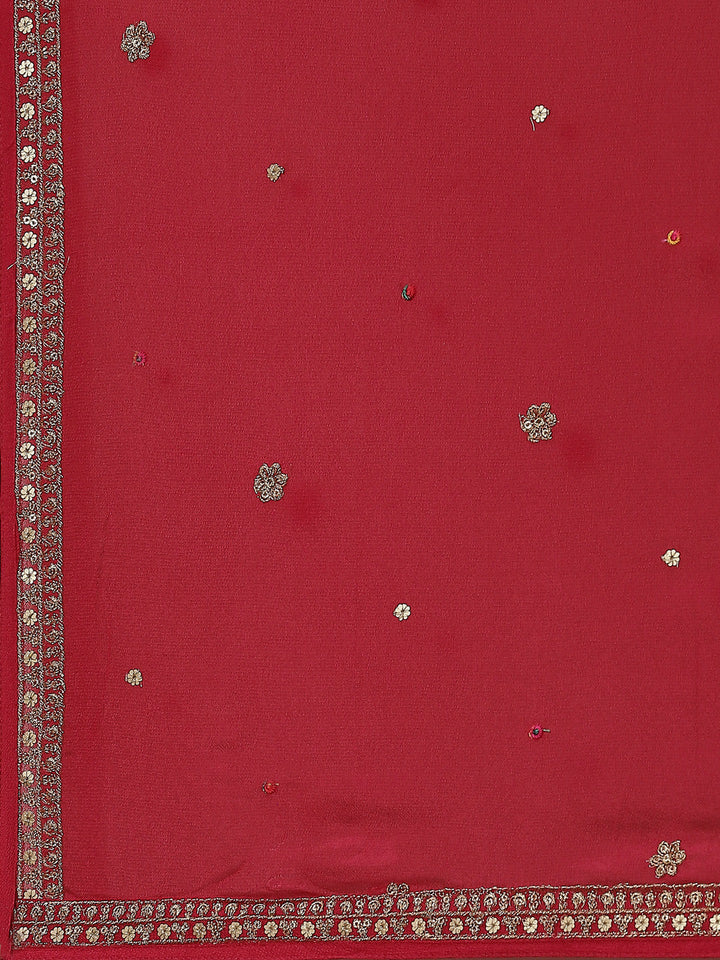 Zari Jaal Crepe Anarkali Kurta With Dupatta