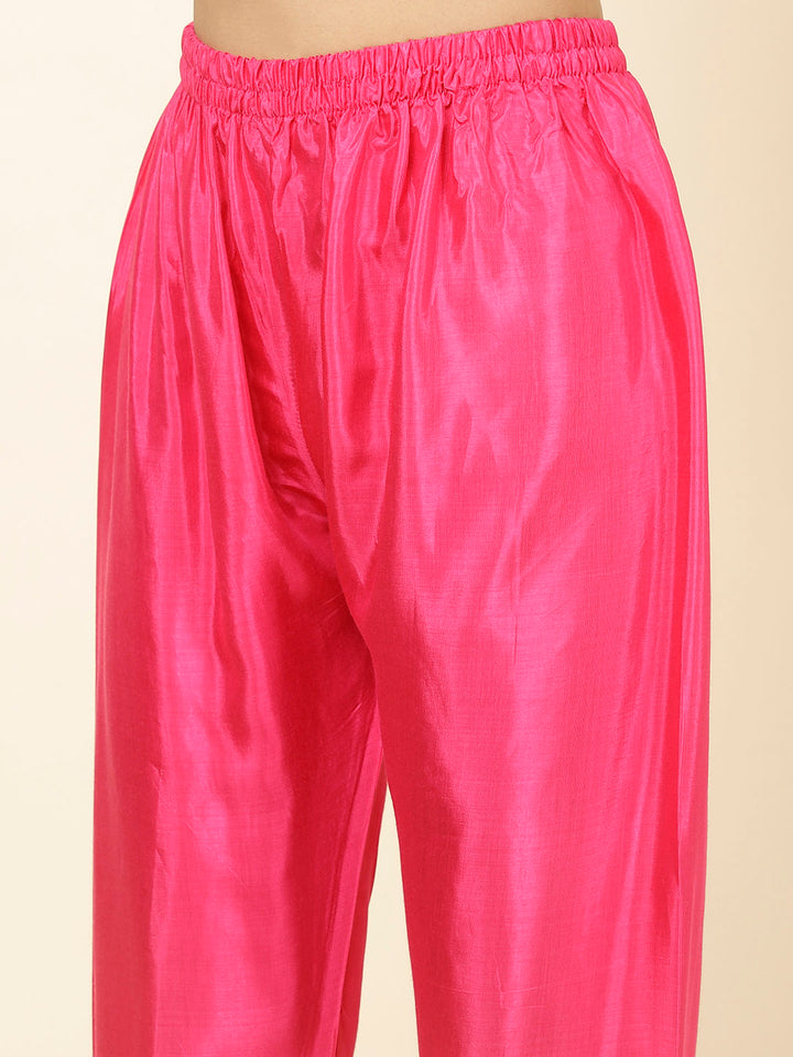 Printed Chinnon Kurta With Pants