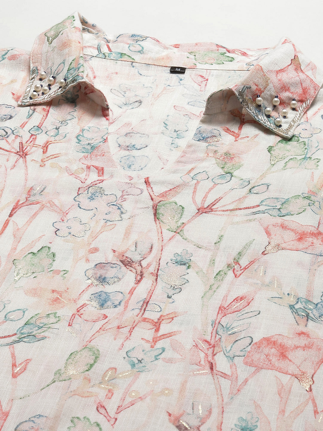 Floral Printed Muslin Kurta