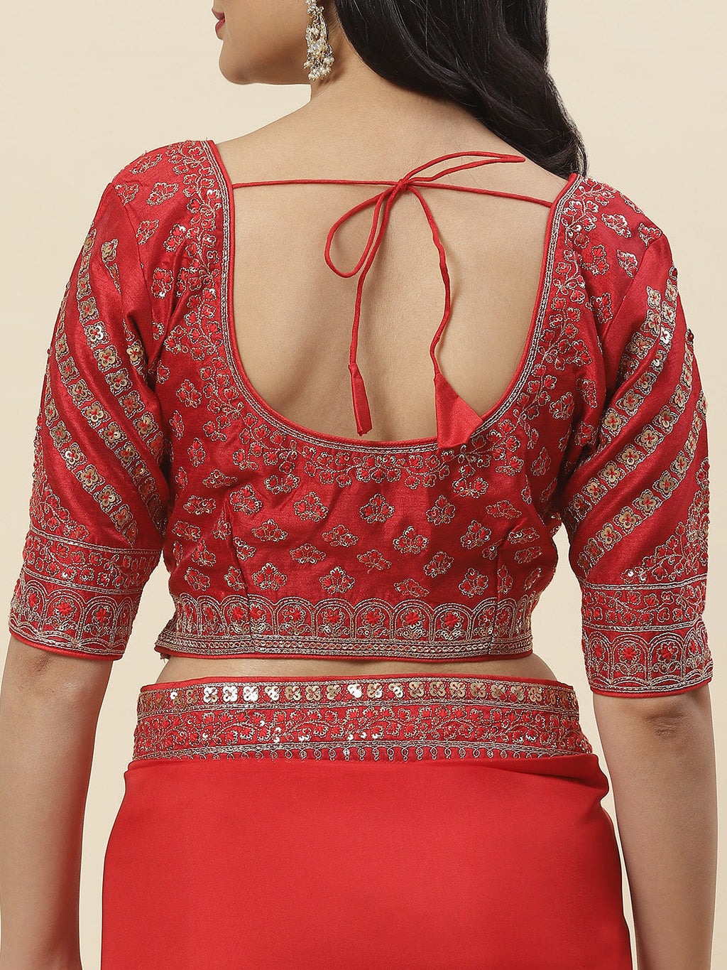 Embroidered Organza Saree