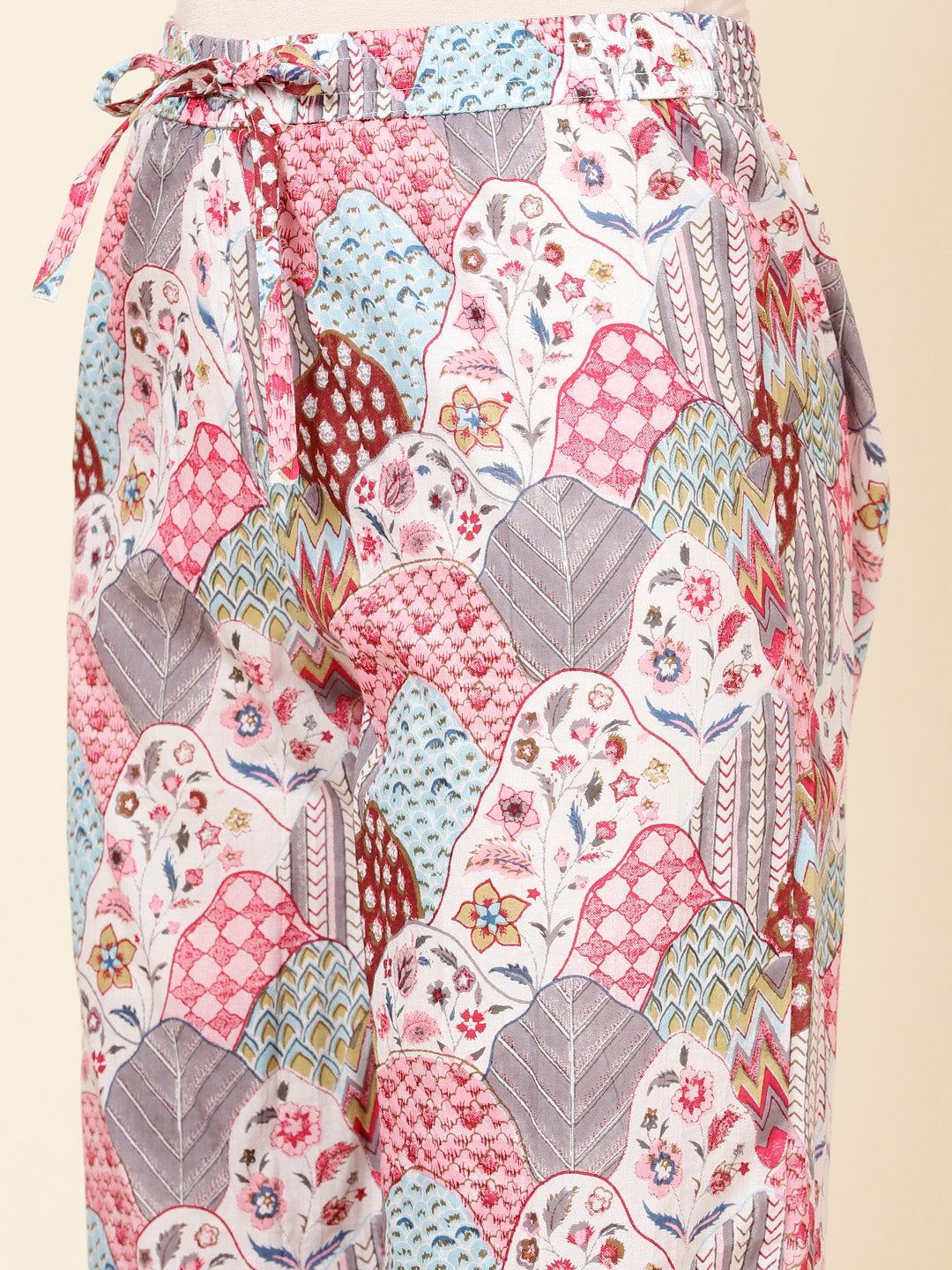 Printed Cotton Kurta With Pants