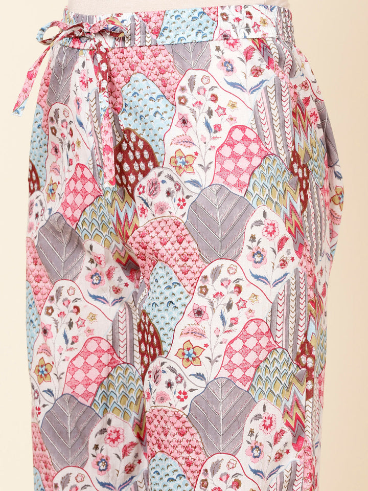 Printed Cotton Kurta With Pants