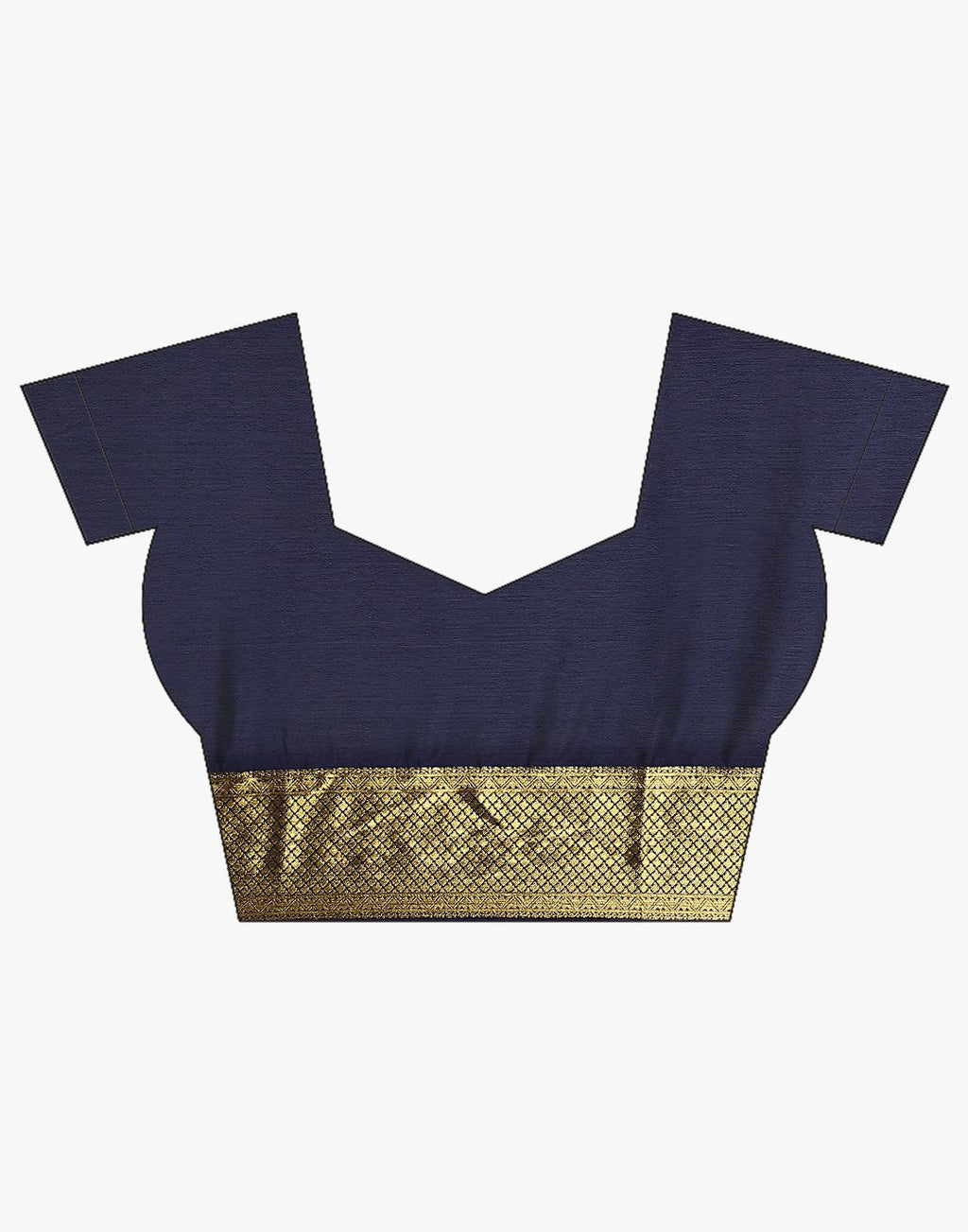 Navy Blue Art Crepe Saree